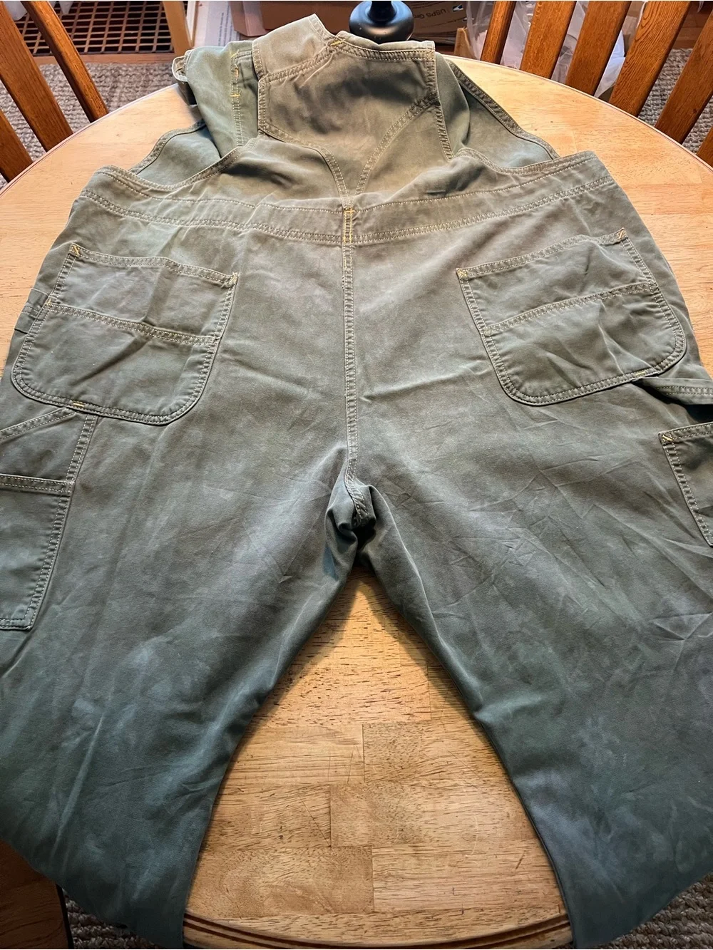 Garden Favorite Carhartt Olive Green Loose-Fit Canvas Carpenter Overalls